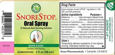 Snorestop Oral Spray (Front Label (003))